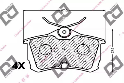 Комплект тормозных колодок DJ PARTS BP1079